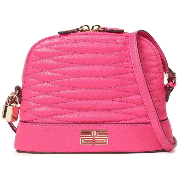 Fuchsia Thelma quilted pebbled-leather shoulder bag from SANDRO